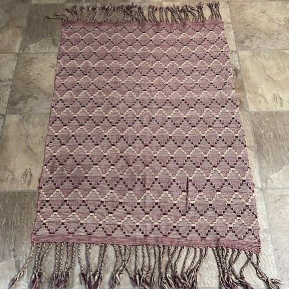 NWT & Handmade Bundle Ruby/Cranberry Throws, Cushion & Tablecloth - Picture 4 of 8